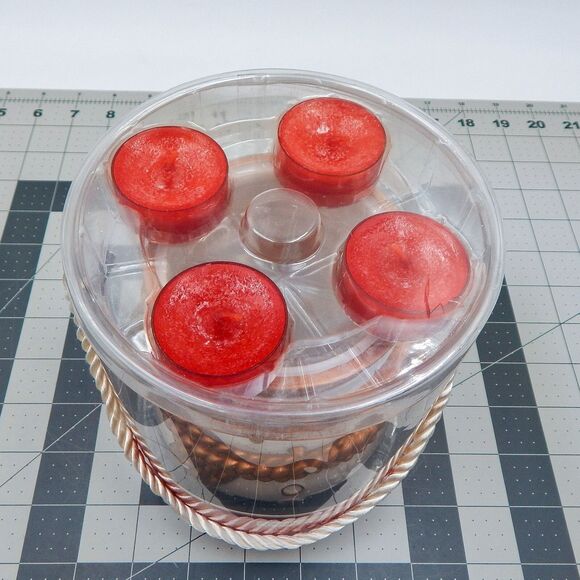 Yankee Candle Luminary Snowman Gold Trim Tea Light Sparkling Cinnamon Scent - Picture 5 of 7